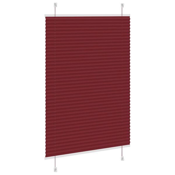 vidaXL Plissee Bordeauxrot 90x150 cm Stoffbreite 89,4 cm Polyester