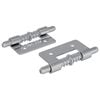 vidaXL Riegel 2 stk. Silber 46 x 17 x 1,2 mm Stahl