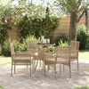 vidaXL Garten Essgruppe 5 pcs Beige Poly Rattan