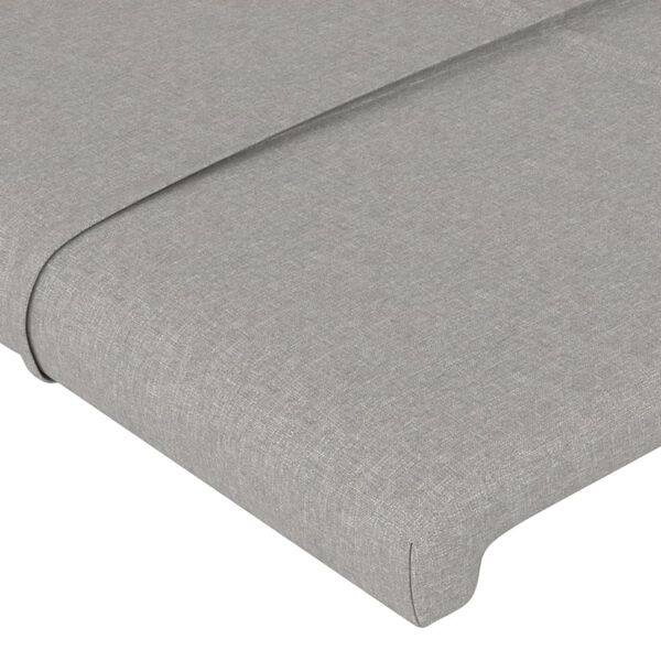 vidaXL Kopfteil Hellgrau 80x5x118/128 cm Stoff
