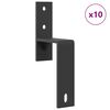 vidaXL Schiebet&uuml;rbeschlag-Set 305 cm Stahl Schwarz
