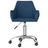 vidaXL Esszimmerst&uuml;hle 6 Stk. Drehbar Blau Stoff