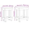 vidaXL Pflanzenst&auml;nder 2 pcs Braun 70 x 11 x 27 cm Mahagoni Holz