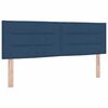 vidaXL Boxspringbett mit Matratze mit LED Blau 140 x 190 cm Stoff