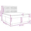 vidaXL Boxspringbett mit Matratze Taupe 180x200 cm Stoff