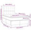 vidaXL Boxspringbett mit Matratze Dunkelbraun 120x190 cm Stoff