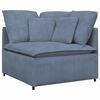vidaXL Modulares Sofa mit Kissen Cordstoff Blau