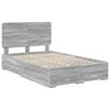 vidaXL Bettrahmen Graues Sonoma 120 x 190 cm Holzwerkstoff