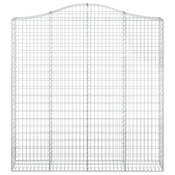vidaXL Gabionen mit Hochbogen 9 Stk. 200x30x200/220cm Verzinktes Eisen