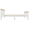 vidaXL Massivholzbett mit 2 Schubladen Weiß Kiefer 100x200 cm