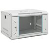 vidaXL 6HE Wandmontierter Netzwerkschrank 19" IP20 53x40x30 cm