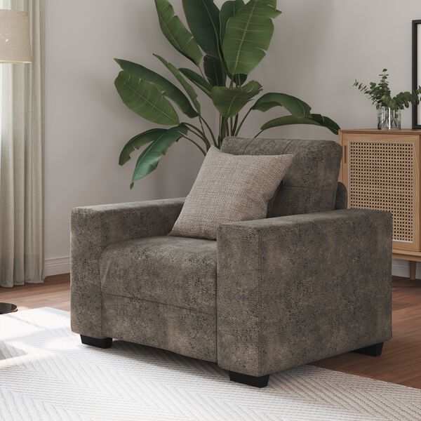 vidaXL | Sofa-Sessel | mit Kissen Dunkelgrau Kunstleder