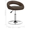 vidaXL Barhocker Braun Kunstleder