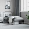 vidaXL Bettgestell mit Kopfteil Metall Schwarz 90x190 cm