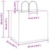 vidaXL Papiertragetaschen 250 Stk. mit Henkeln Blau 32x22x28 cm