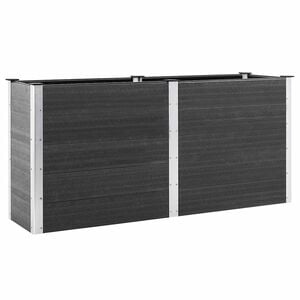 vidaXL Garten-Hochbeet 200x50x91 cm WPC Grau