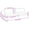 vidaXL Sofa Set mit Kissen Creme 240 x 80 x 69 cm Massivholz Akazie
