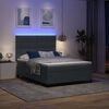 vidaXL Boxspringbett mit Matratze Dunkelgrau 160 x 200 cm Samt