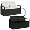 vidaXL Garten-Sofa-Set 13 pcs Schwarz und Creme 90 x 55 x 71 cm