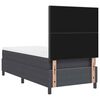 vidaXL LED Boxspringbett Dunkelgrau und Wei&szlig; 80 x 200 cm Cordstoff