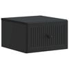 vidaXL Wandmontierter Nachttisch Schwarz 33 x 34,5 x 20 cm