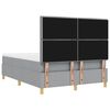 vidaXL Boxspringbett mit Matratze Hellgrau 140 x 190 cm Stoff