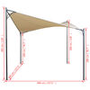 vidaXL Sonnensegel mit Gestell Pavillon 4x4 m