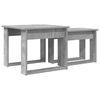 vidaXL Kaffeetisch Set 2 pcs Beton Grau Holzwerkstoff