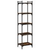 vidaXL B&uuml;cherregal 5 B&ouml;den R&auml;uchereiche 40x30x154 cm Holzwerkstoff