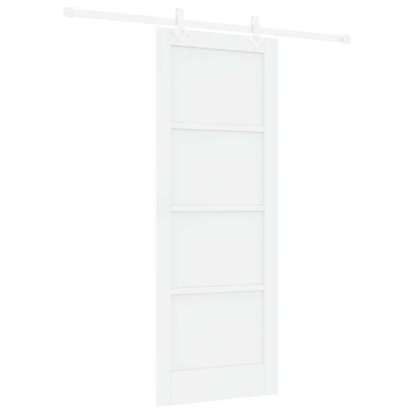 vidaXL Schiebet&uuml;r Wei&szlig; 78 x 202 cm Massives Kiefernholz