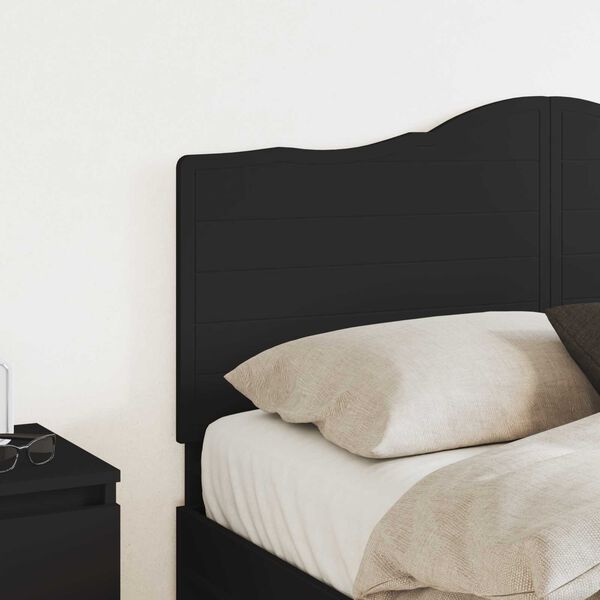 vidaXL Kopfteil mit Kopfteil Schwarz Eichen-Optik 150 cm Holzwerkstoff