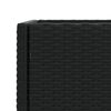 vidaXL Pflanzk&uuml;bel mit Ablage Schwarz Poly Rattan