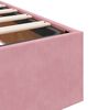 vidaXL Ottoman-Bett mit Matratzen Rosa 160x200 cm Samt