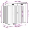 vidaXL Gartenschuppen Grau Metall