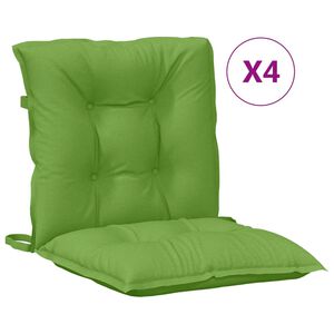 vidaXL Niedriglehner-Auflagen 4 Stk. Melange Gr&uuml;n 100x50x7 cm Stoff