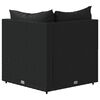 vidaXL Garten-Ecksofas mit Kissen 2 Stk. Schwarz Poly Rattan