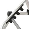 vidaXL Senioren-Sonnenliege Extra Hoch Klappbar Grau Aluminium