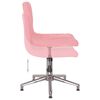vidaXL Esszimmerst&uuml;hle 2 Stk. Drehbar Rosa Samt