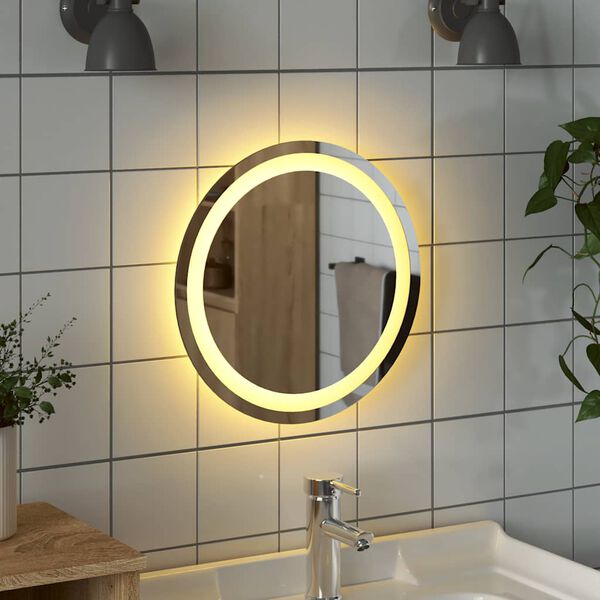 vidaXL LED-Badspiegel 40 cm Rund