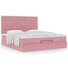 vidaXL Ottoman-Bett mit Matratzen Rosa 180x200 cm Samt