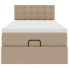 vidaXL Ottoman-Bett mit Matratzen & LEDs 90x200 cm Kunstleder