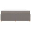 vidaXL Bettrahmen mit Matratze Taupe 180 x 200 cm Stoff