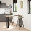 vidaXL Bartischbeine U-Form 2 Stk. Schwarz 50x(90-91) cm Stahl