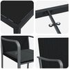 vidaXL Garten Essgruppe 7 pcs Schwarz und Grau PE-Rattan