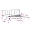 vidaXL Massivholzbett Schwarz Kiefer 200x200 cm