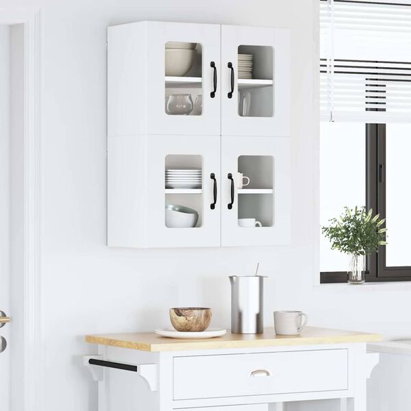 vidaXL K&uuml;chenschrank 2 pcs Wei&szlig; 60 x 31 x 40 cm Holzwerkstoff