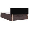 vidaXL Ottoman-Bett mit Matratze Dunkelbraun 140x200 cm Stoff