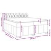 vidaXL Boxspringbett mit Matratze Hellgrau 200x200 cm Stoff