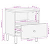vidaXL Nachttische 2 Stk. Schwarz 40x33x46 cm Massivholz Mango