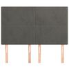 vidaXL Kopfteil Dunkelgrau 144 x 5 x 118/128 cm Samt